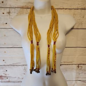 Yoruba Vintauge Authentic African Fulani Trade Beads with Bronze Bells